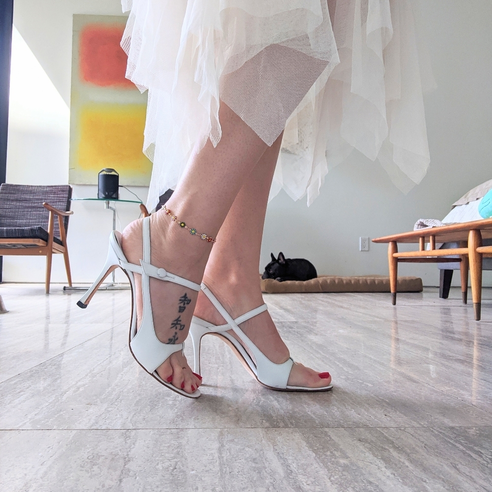 Manolo Blahnik Thong High Heel Sandals